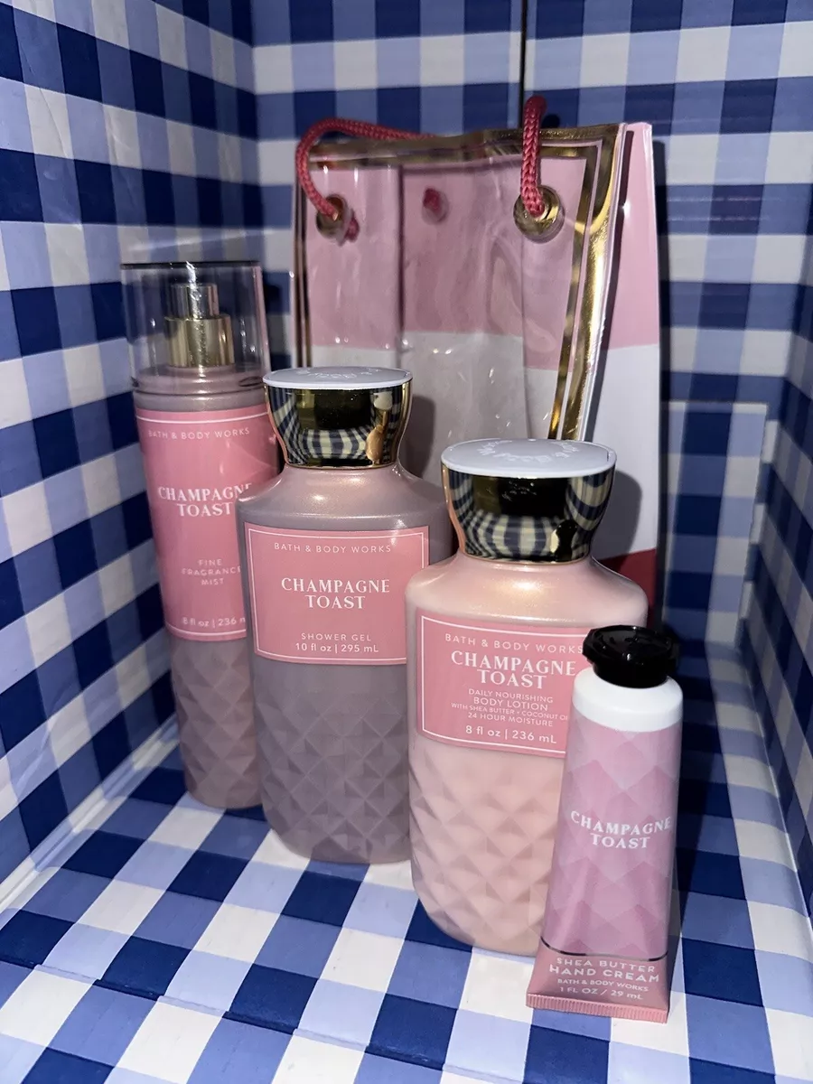  Bath and Body Works Champagne Toast Gift Set - Body Lotion -  Body Cream and Shower Gel - Full Size : Beauty & Personal Care