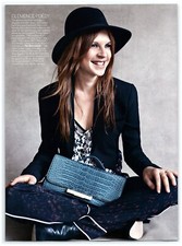 Clemency Poesy The Row Alligator Handbag Jason Wu Jacket Magazine CLIPPING