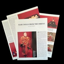 Vintage Rare Oriental Dolls History Article 6 Pages with Photos Japanese Chinese