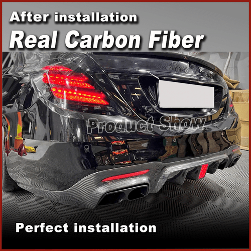 Für Mercedes W222 S63 S65 AMG 18-20 Carbon Heckdiffusor Auspuffblenden Diffusor - Bild 4 von 10