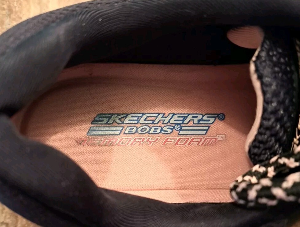 Skechers Bobs Black Memory Foam Shoes Size 9 Women Preowned image 7
