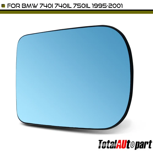 Blue Mirror Glass w/ Power Adjust for BMW E38 740i 740iL 750iL 95-01 Front Right