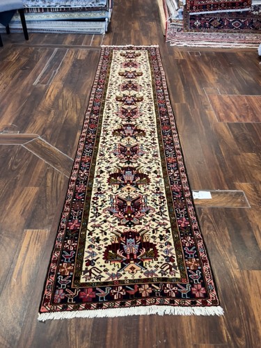 Genuine Hand Knotted Village Vintage Tribal Geometric Runner Rug 2'4”x10’11,476