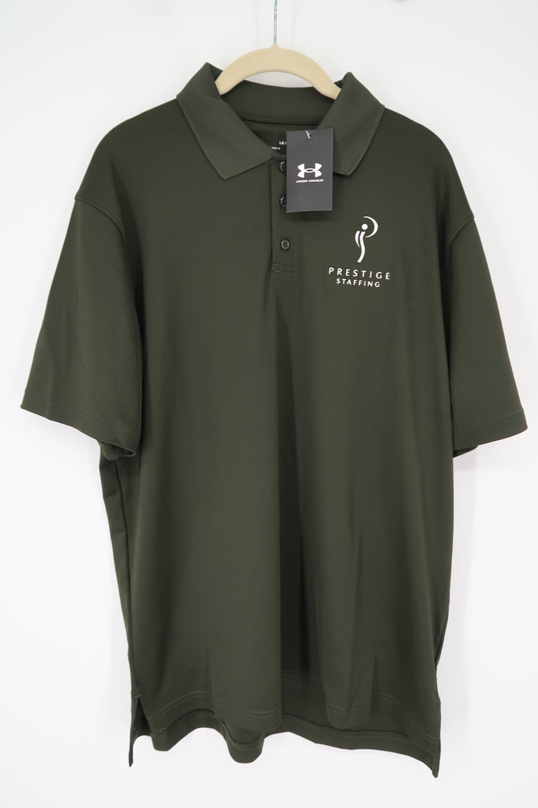 Under Armour Mens Medium Green Golf Polo Performance Loose Short Sleeve Shirt thumbnail 2