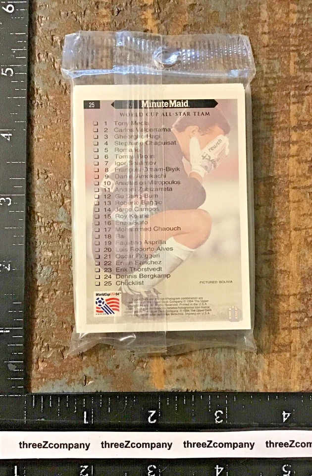 Upper Deck 1994 Minute Maid World Cup Soccer Cards ~ New Pack 1-25 Sealed Set - Image 2 of 3