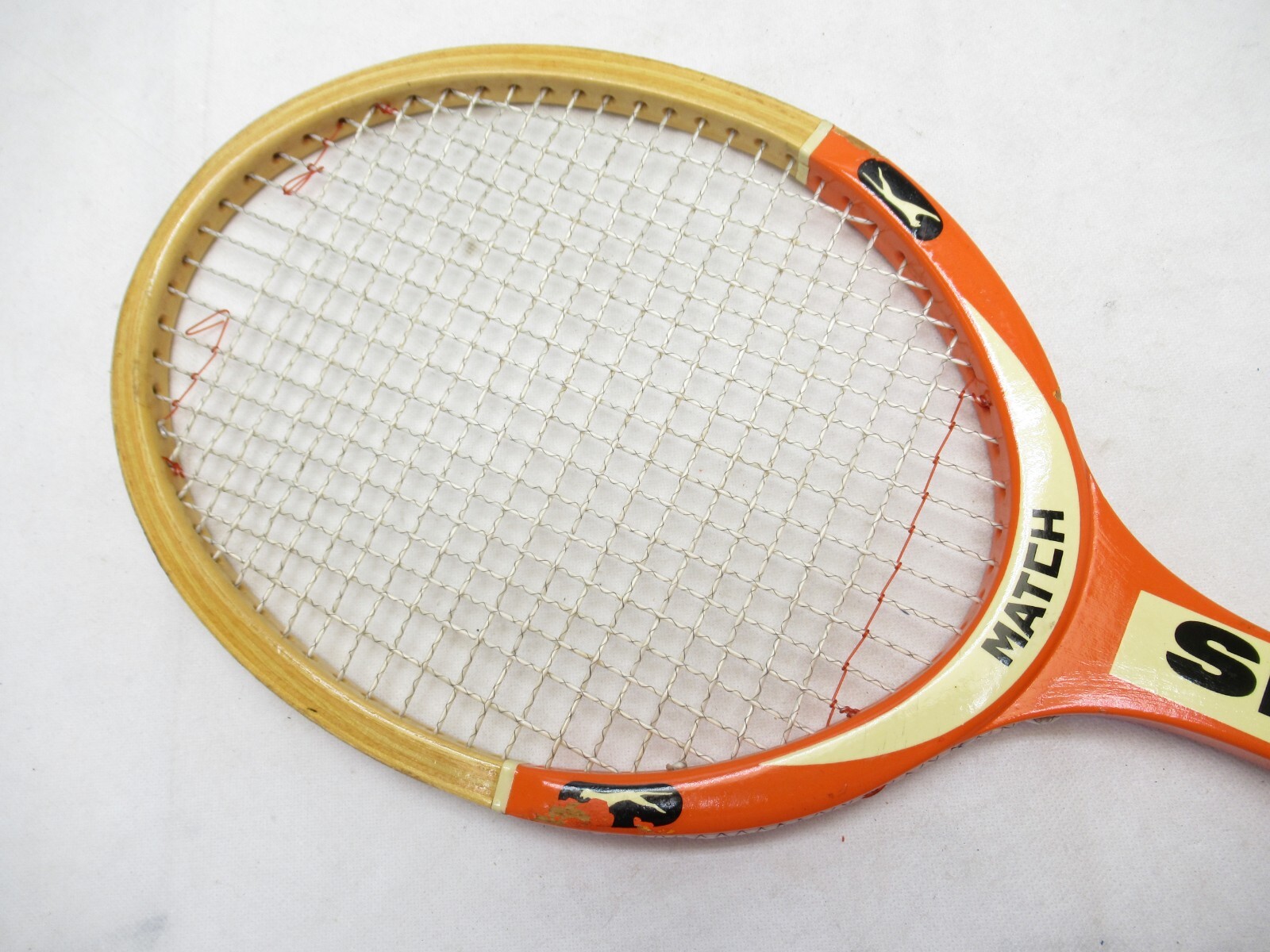 VINTAGE SLAZENGER "MATCH" WOODEN TENNIS RACQUET. ANTIQUE / DISPLAY eBay