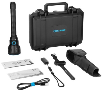 Olight Javelot Turbo 2 Black 1500M  Long Range Rechargeable Flashlight, 1800 Lum