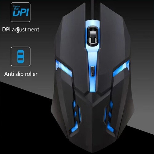 1pc 1600DPI 4Keys Sport LED Luminous Backlit Wired Gaming Mouse Wired For Office - Picture 7 of 14
