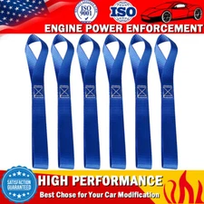 6Pcs Soft Loop Tie Down Straps Lashing Heavy Duty Motorcycle Handlebar 4500LBS