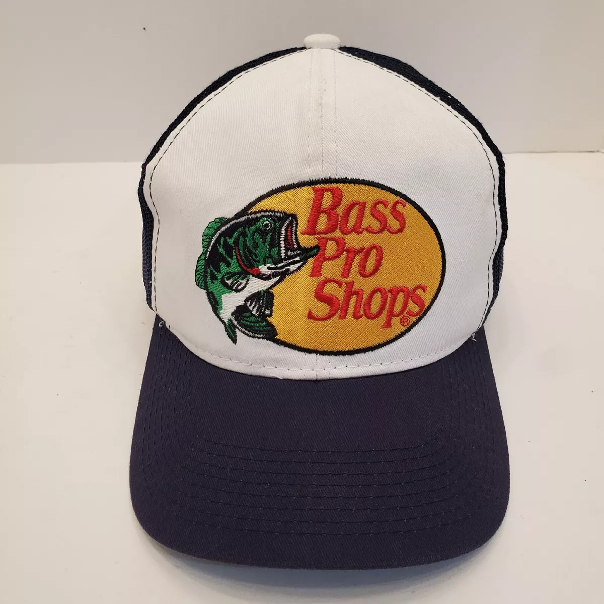 Bass Pro Shops Hat Embroidered Logo Mesh Fishing Hunting Trucker Cap  Snapback