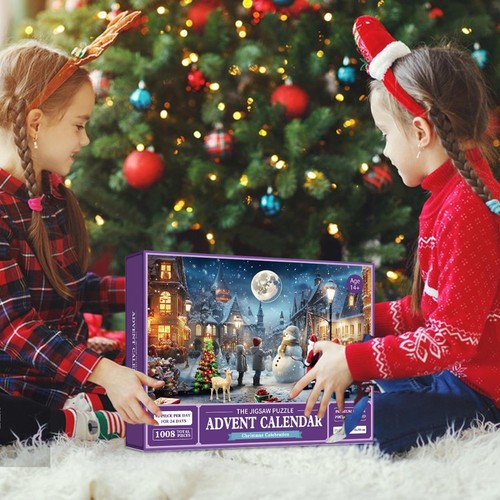 Advent Calendar 2023 Jigsaw Puzzles 24 Parts 1008 Pieces Jigsaw Puzzles Gift - Picture 10 of 12