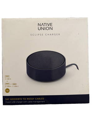 Native Union Eclipse 3 Port USB Charger/Touch Sensor/Light/Light Blue Color