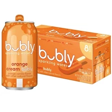 Bubly Orange Creamsicle Sparkling Water 12 fl oz, 8 Pack Cans