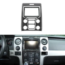 Central Control Navigation Panel Trim Frame for Ford F150 2013-2014 Carbon Fiber