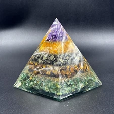 125mm Rare Money Magnet Orgone Pyramid: Money Attractive Pyramid - Home Decor