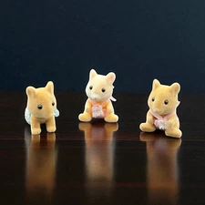 Epoch Calico Critters Meadows Mouse Twins Harvey Jess Hamilton Hamster Baby 1985