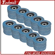 Findmall 100Pack 4-1/2"X7/8" 40 Grit Premium Zirconia Flap Disc Sanding Grnding