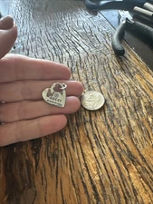 gucci zipper pull Heart charm Silver