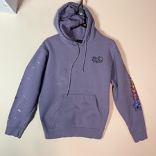 Vintage Spitfire Skate Like a Girl Graphic Print Hoodie Hoody Purple Medium M