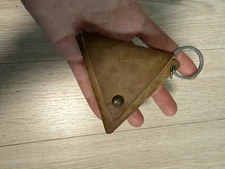 foldable leather coin case key holder