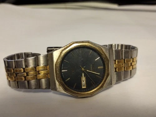Vintage Seiko SQ 5H23 - Two-Tone Gold/Silver -Men's Wristwatch - Large