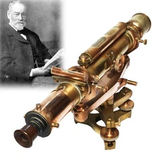 Antique Theodolite, unusually LARGE, Surveyors Level, Stanley of London, 1920s