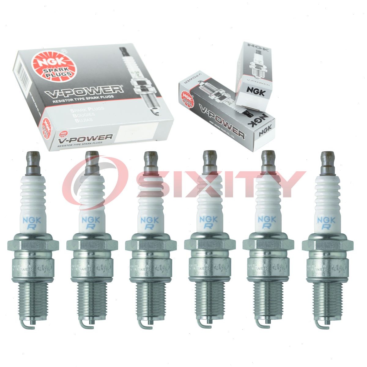 6 pc NGK 1471 BR9EYA BLYB V-Power Spark Plugs for RN2C E3.31 818 09482-00564 ak