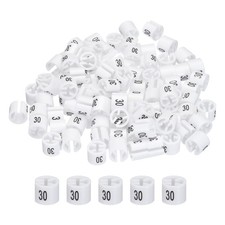 100Pcs Clothes Hanger Marker Colored Hanger Sizer Number 30 White