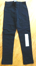 LEGGINGS by TOTAL GIRL XS EXTRA SMALL 4 5 BLACK LONG STRAIGHT LEG NWT NEW