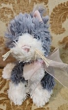 Ganz Plush Cat Heritage Collection Whisper Grey And White Blue Eyes Stray Kitty