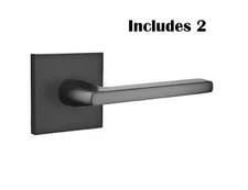 Emtek 5050HLOUS19LH  Helios Left Handed Privacy Door Lever Set Flat Black