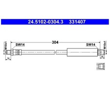 2x Bremsschlauch vorne für BMW 3-er E30 Z1 | 24164168
