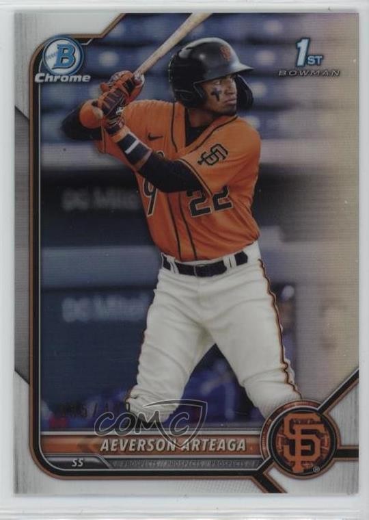 2022 Bowman Chrome Prospects Refractor /499 Aeverson Arteaga #BCP-82 0o2b