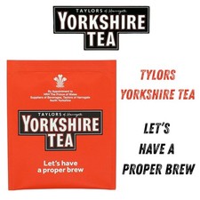Yorkshire Tea Individually Wrapped Enveloped Tagged Tea Bags - 25 to 200 Sachets