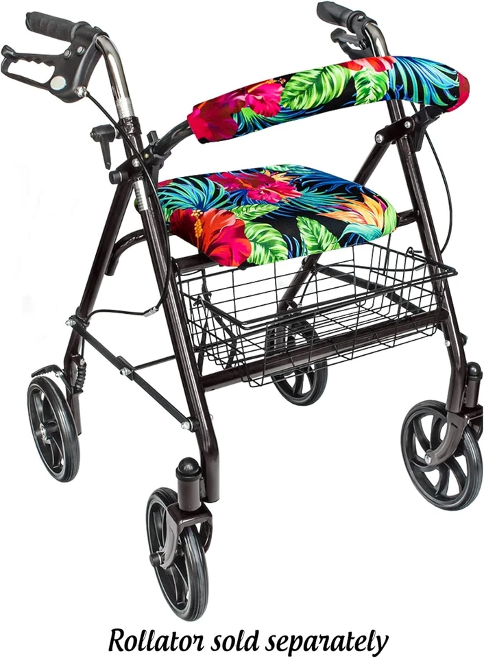 Cubiertas de asiento y respaldo andador andador universal Top Glides Tropical Foto 4 de 4