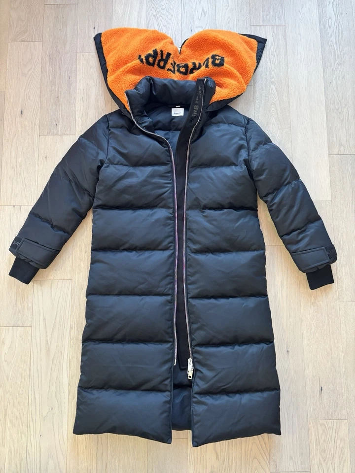 Женская куртка-пуховик с капюшоном Burberry Econyl Down Длинная с подкладкой Размер Small - Изображение 2 из 4