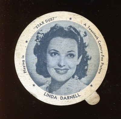 1940 F5-6 Dixie Lids Movie Stars #3 Linda Darnell GD