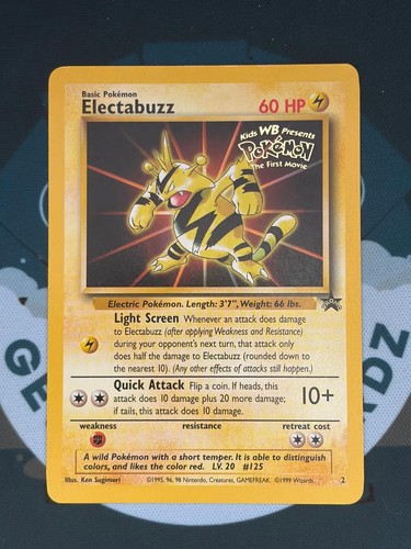Pokemon TCG Electabuzz 2 Promo Wizards Black Star Promos Lightly Played