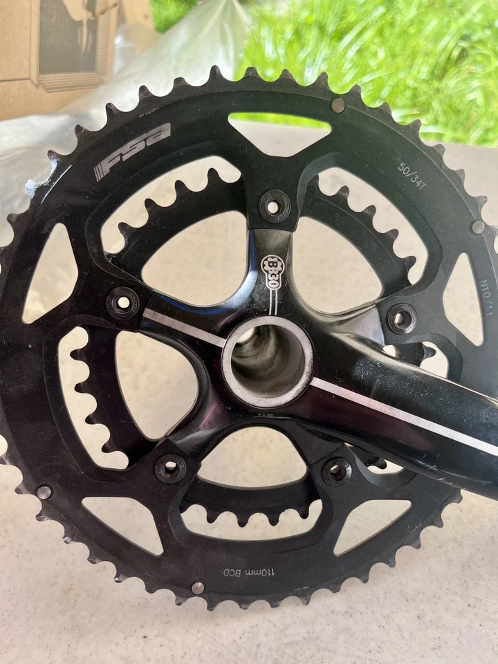 FSA Gossamer cranks Crankset 175mm 50/34t 10/11 Speed 110 BCD - Image 3 of 4