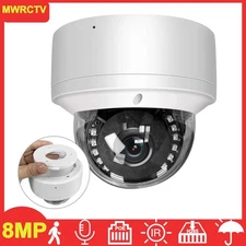 8MP Security POE Vandal-Proof Dome IP Camera AI Human Detection For NVR