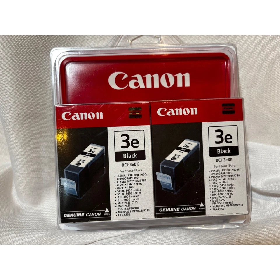 CANON Black Printer Ink 3e Cartridge BCI-3eBK 2-Pack Pixma Twin Pack New opened  - Image 2 of 4