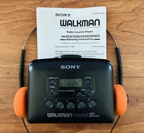 Sony Walkman WM-FX211 Cassette Player & AM/FM - New Drive Belt - Reconditioned