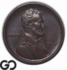 1917-S Lincoln Cent Wheat Penny, Choice Unc, Better Date