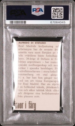 ALFREDO DI STEFANO * PSA 5 * 1960 HEMMETS JOURNAL CARD #65 REAL MADRID CF - Picture 2 of 3