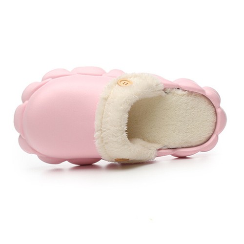 Unisex Warm House Slippers Closed Toe Plush Lined Clog Men Home Slip On Comfort - Picture 9 of 15