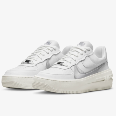 Nike Women's Air Force 1 PLT.AF.ORM Shoes 'White/Silver' (DJ9946