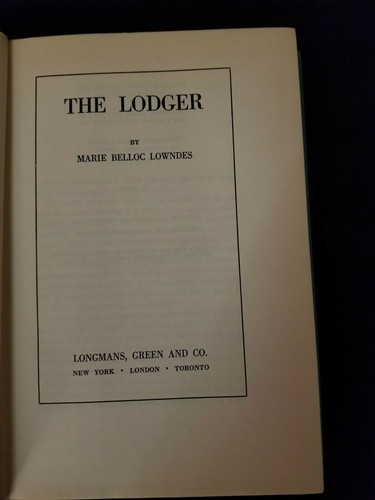 Marie Belloc Lowndes The Lodger 1940 Rare Dust Jacket Jack the Ripper - Picture 4 of 6