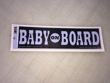 Bumper Sticker  Repositionable  "Baby on Board" Blue