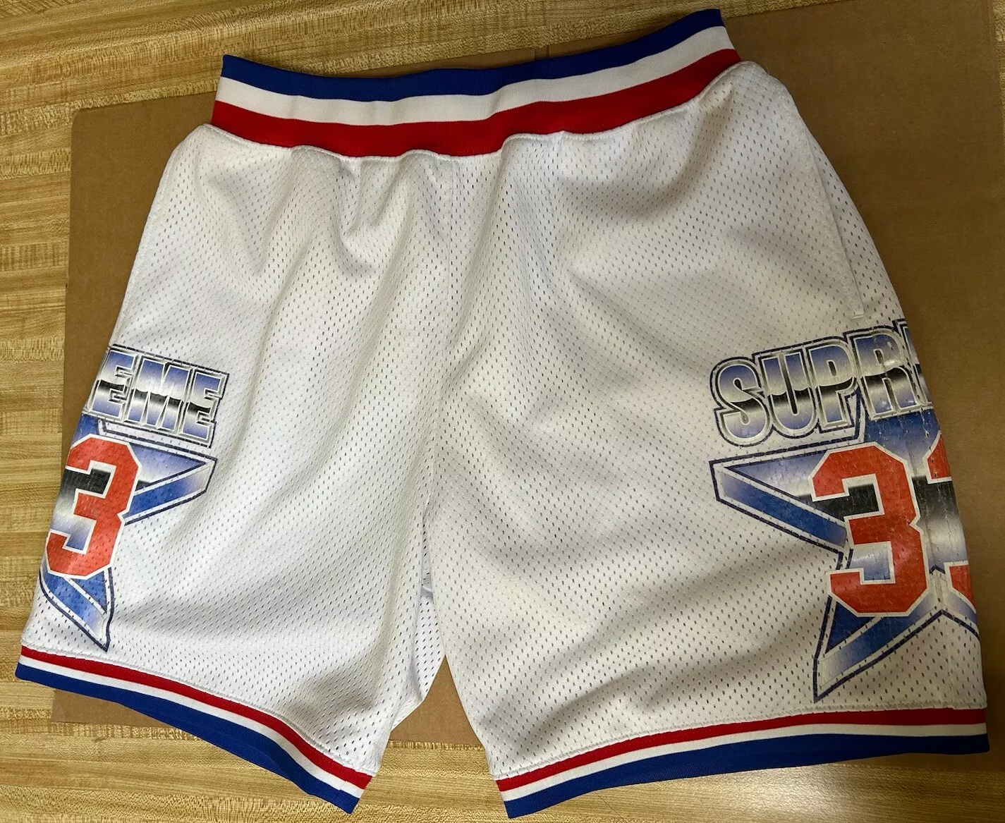 SS15 Supreme All Star Basketball Short blanc taille Petit 100 % AUTHENTIQUE