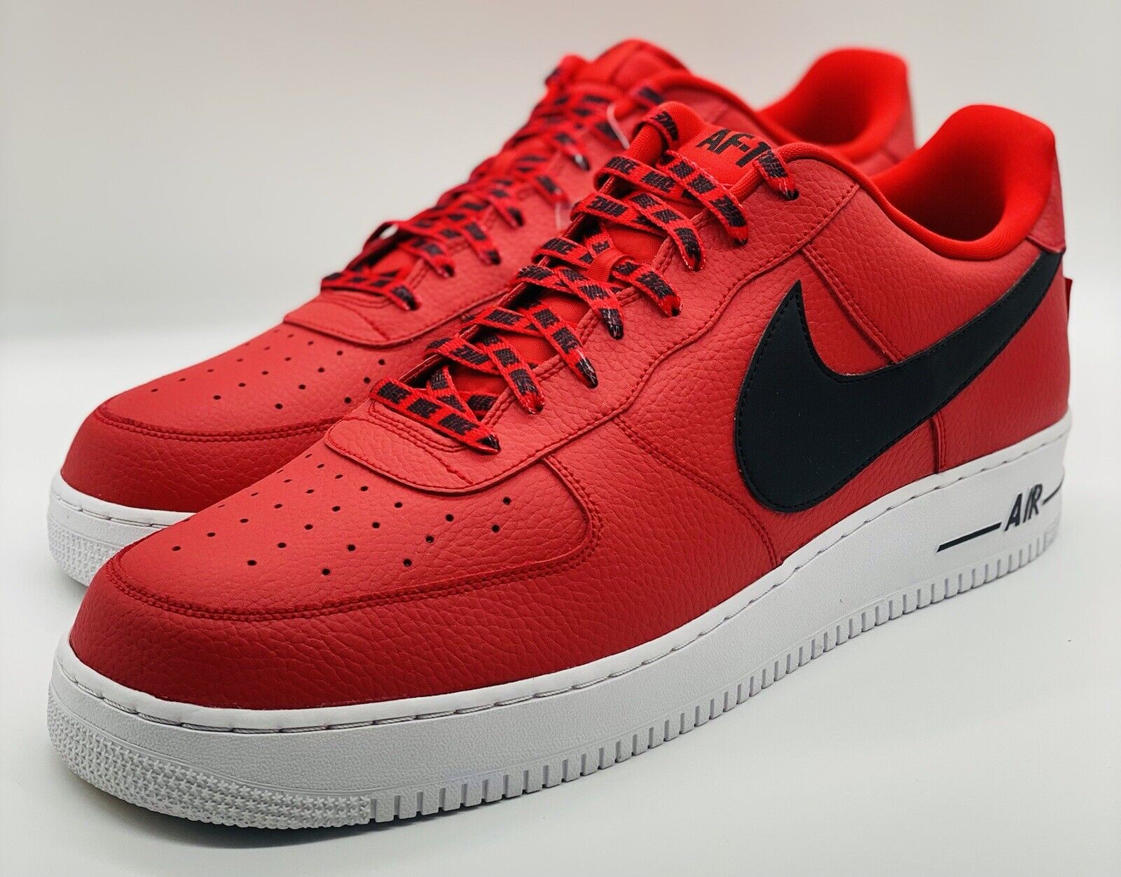 NEW Nike Force 1 Low University Red Black 823511-604 Men's Size 18 | eBay